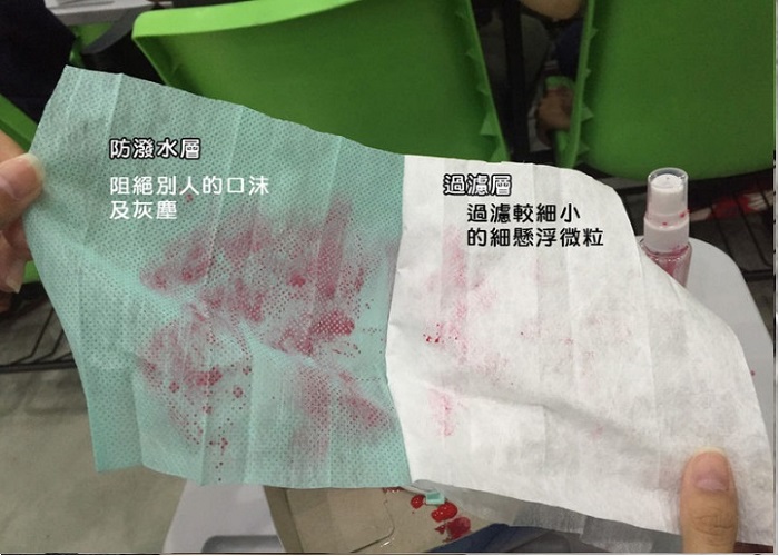 MOTEX口罩有色面朝外阻絕別人的口沫