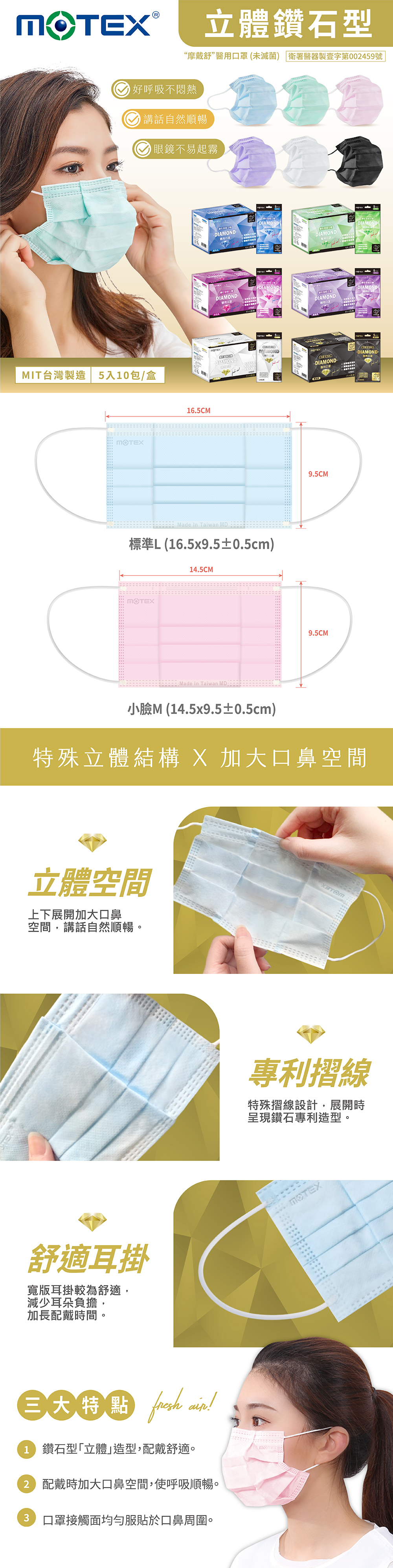 摩戴舒鑽石型小包裝