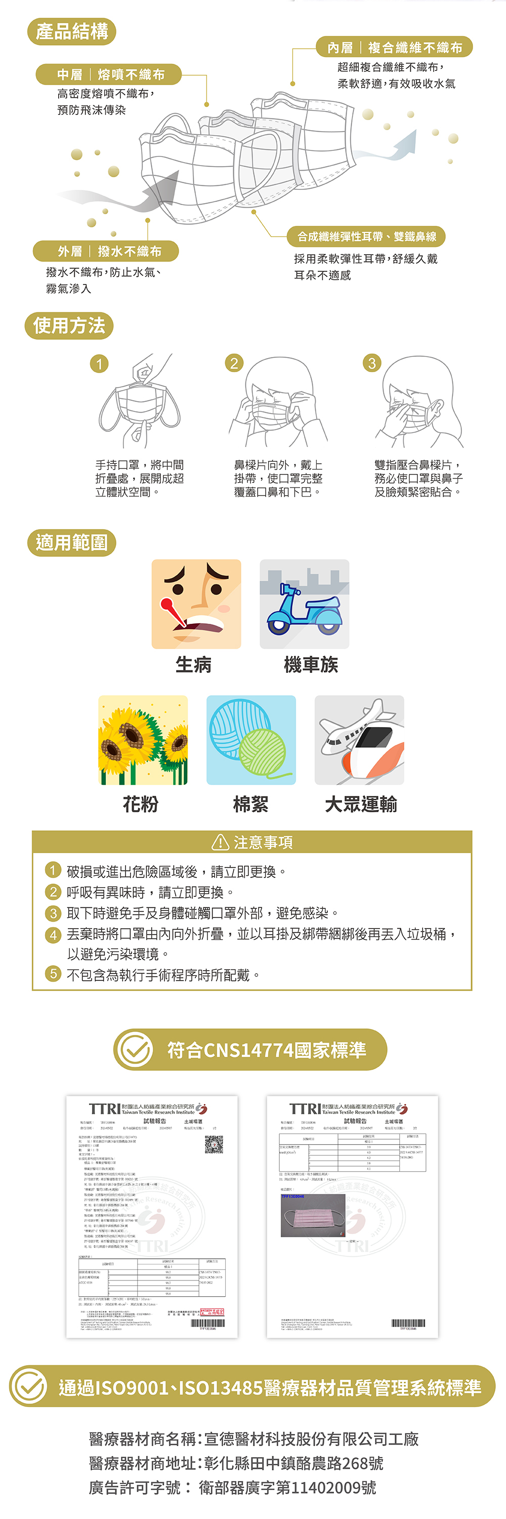 鑽石型口罩加大口鼻空間