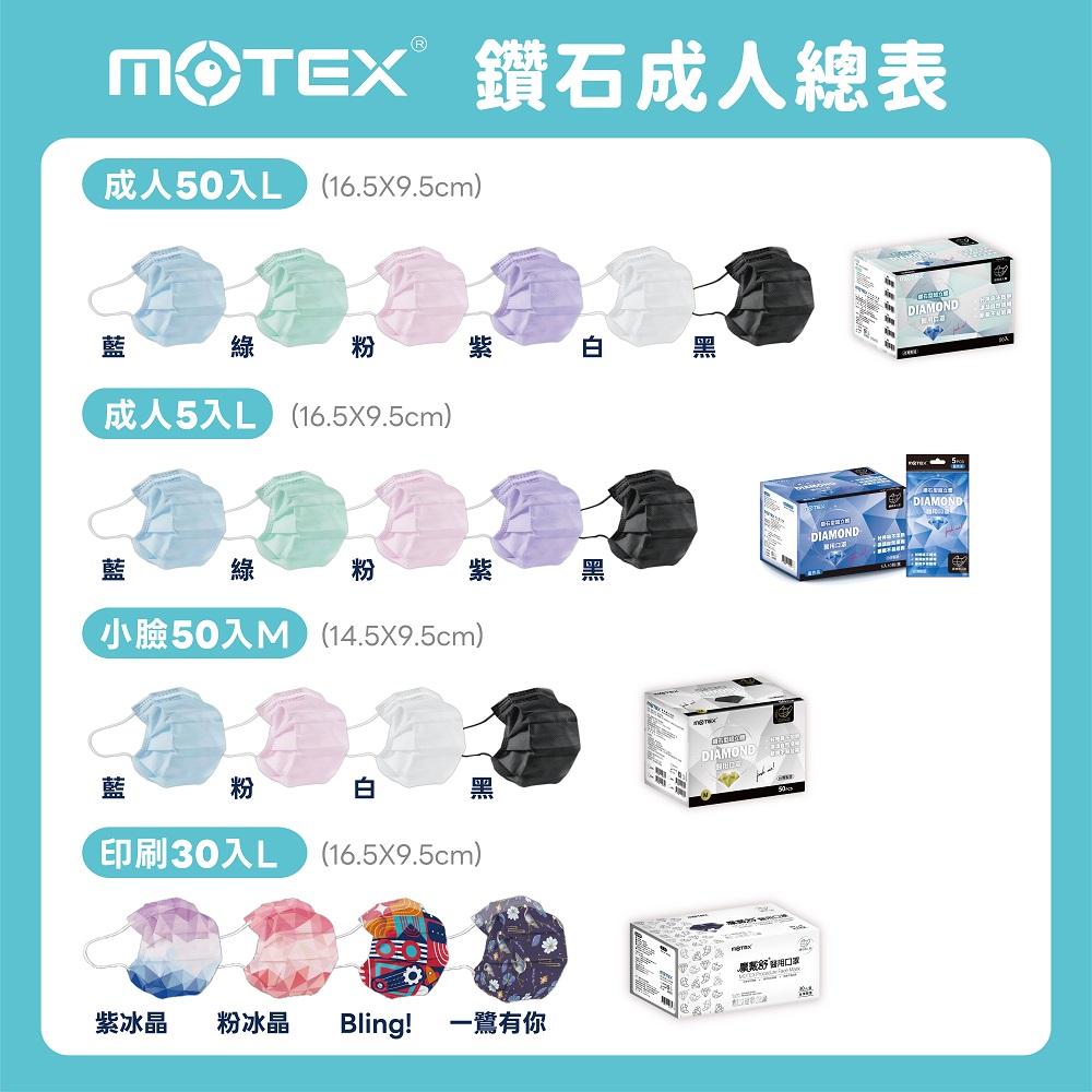 motex鑽石型口罩