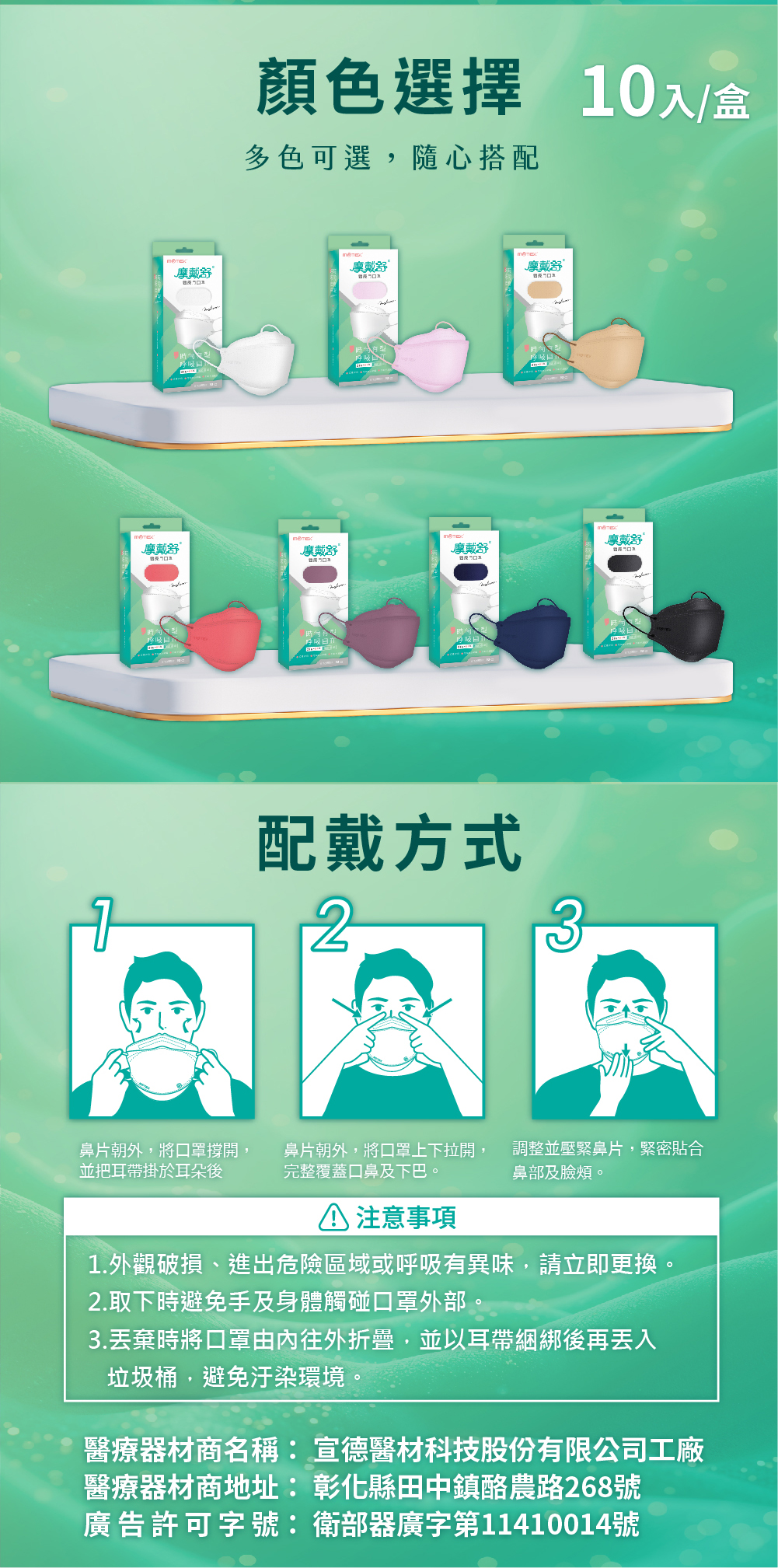 摩戴舒立體魚型口罩